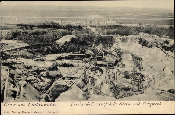 Widok na kopalnie fabryki cementu Stern, Zdroje