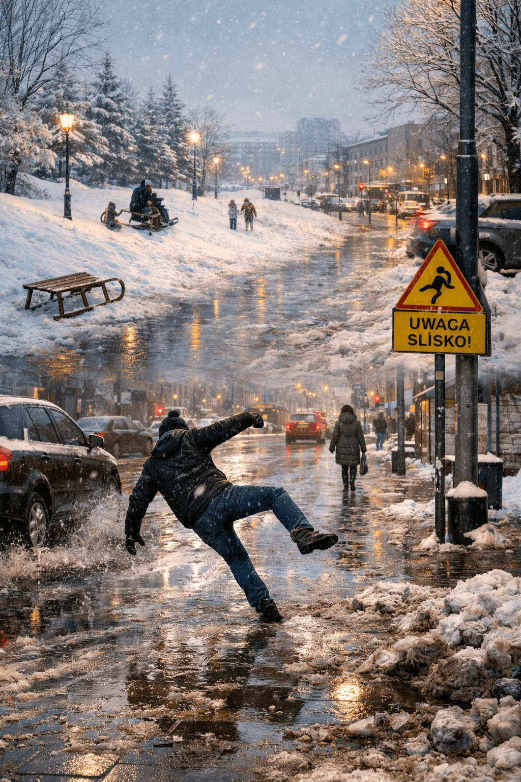 Zima krótka a poślizg długi